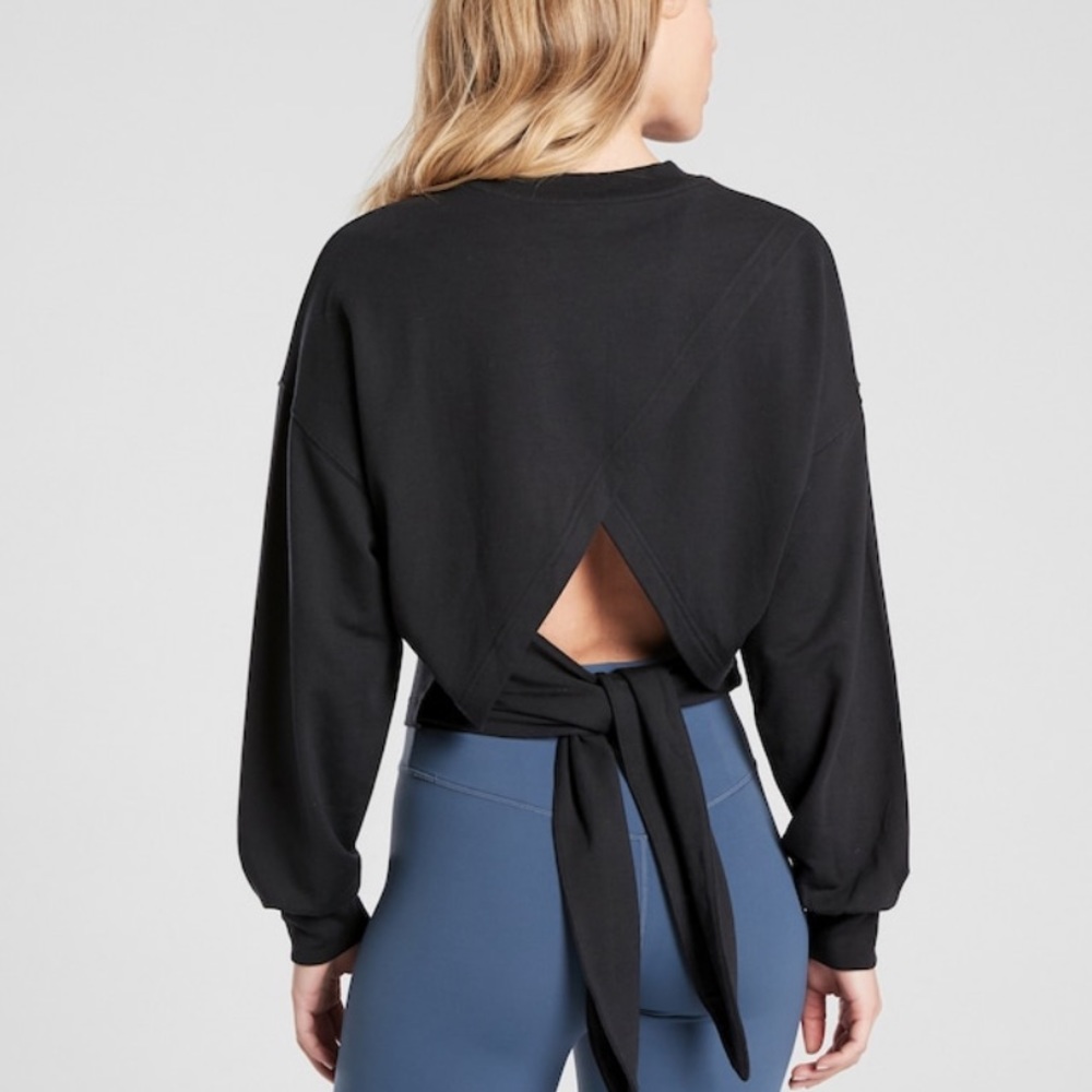 Athleta Yoga Tie Back Sweatshirt